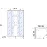 Душевая кабина River Temza 100x100 ТН 10000000147 с поддоном