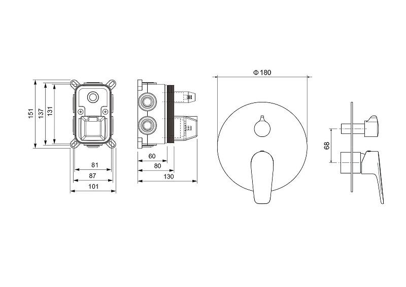 Смеситель для душа Aquatek Бетта AQ1147BGM цвет Оружейная сталь