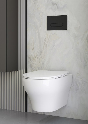 Унитаз биде Boheme Fiore 978-SET-2-MW подвесной Белый матовый с сиденьем Микролифт фарфор подвесной