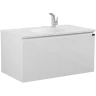 Тумба с раковиной Black&White Universe U918.900-2 90 9189002 подвесная Glossy White МДФ / ЛДСП