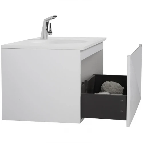 Тумба с раковиной Black&White Universe U918.900-2 90 9189002 подвесная Glossy White МДФ / ЛДСП