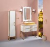 Тумба под раковину Boheme Armadi Art Monaco 80 867-080-WG Белая глянец Золото МДФ / ЛДСП