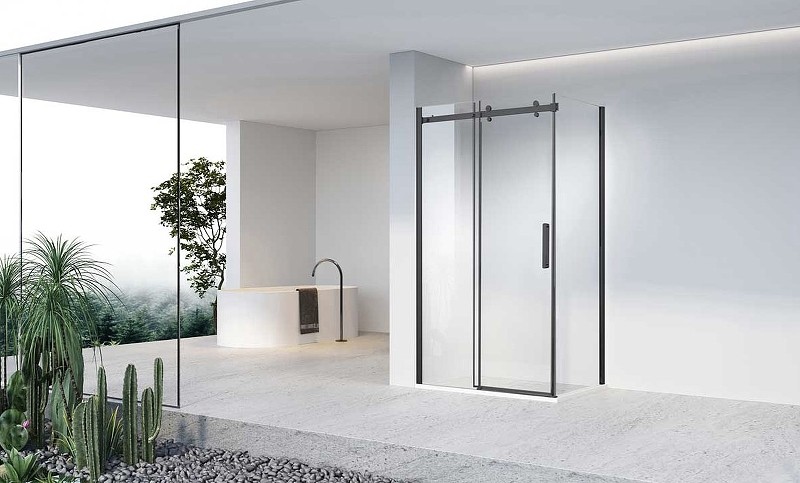 Душевой уголок Vincea Como-N 160x90 VSR-4CN9016CLB профиль Черный стекло прозрачное