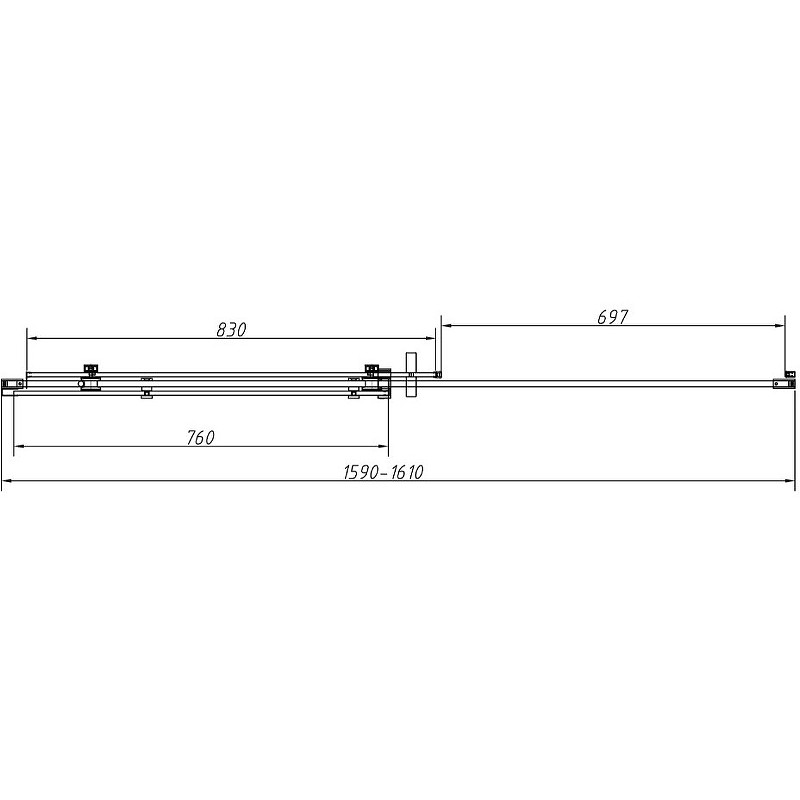 Душевой уголок Vincea Como-N 160x90 VSR-4CN9016CLB профиль Черный стекло прозрачное
