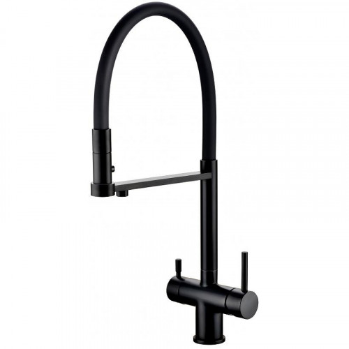 Смеситель для кухни Grocenberg GB4095BL Черный матовый