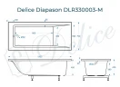 Ванна из искусственного камня Delice Diapason 150х70 DLR330003-M цвет Белый
