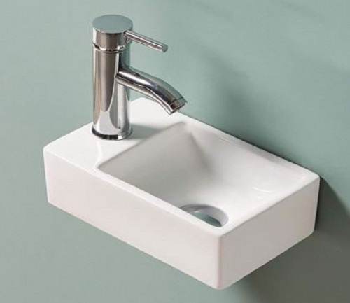 Раковина CeramaLux 30 9048GTR Белая фаянс подвесная