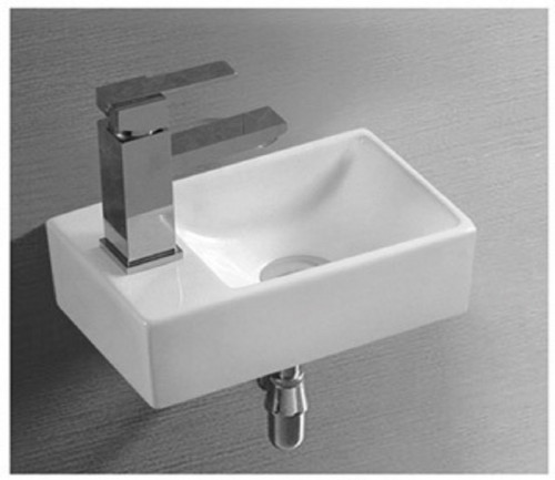 Раковина CeramaLux 30 9048GTR Белая фаянс подвесная