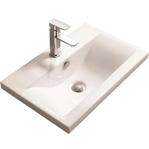 Раковина SantiLine 91 SL-2101 (90) Белая фаянс полувстраиваемая