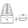 Раковина SantiLine 91 SL-2101 (90) Белая фаянс полувстраиваемая