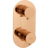 Смеситель для душа Remer Minimal Thermo NT92KBRL с термостатом Медь глянцевая латунь встраиваемый