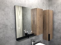 Зеркало со шкафом Comforty Кельн 90 00004147987 Дуб темный МДФ / ЛДСП, стекло