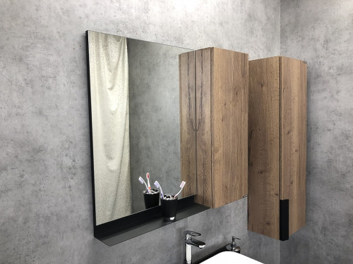 Зеркало со шкафом Comforty Кельн 90 00004147987 Дуб темный МДФ / ЛДСП, стекло