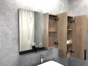 Зеркало со шкафом Comforty Кельн 90 00004147987 Дуб темный МДФ / ЛДСП, стекло