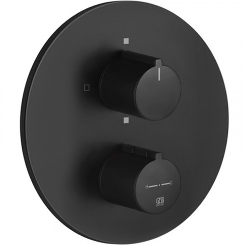 Смеситель для душа Gessi Emporio Via tortona 38777#299 с термостатом Черный матовый