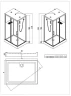Душевая кабина Esbano EST-FORA-1280CKR 120x80 ESKBFO1280CKR без гидромассажа