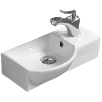 Раковина CeramaLux 41 7947AL Белая фаянс подвесная