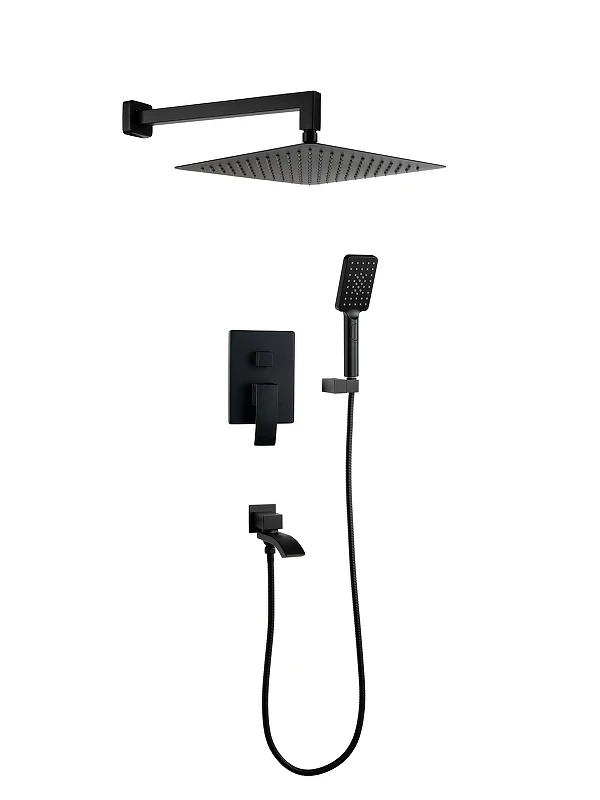 Душевая система FILARETE Waterfall FL1010BL цвет Черный матовый