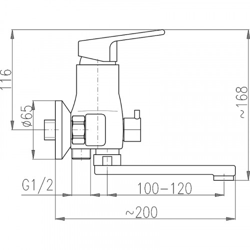 Смеситель для ванны Rav Slezak Victoria VI251.5/1 Хром латунь на стену