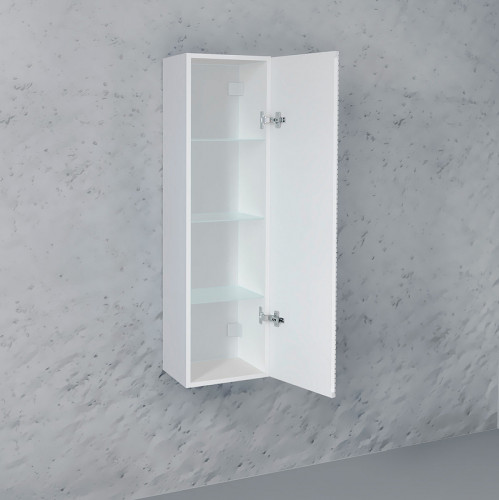 Шкаф пенал Jorno Stone 33 Stn.04.120/P/W/JR подвесной Белый МДФ / ЛДСП