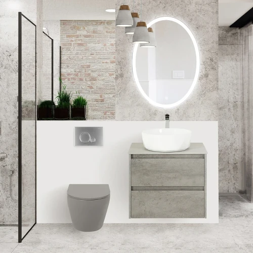 Унитаз BelBagno Colorato BB062CHR-GR подвесной Серый без сиденья фаянс подвесной