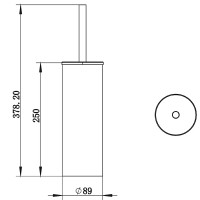 Ершик для унитаза Whitecross Ergo nickel brushed ER2274NIB Брашированный никель
