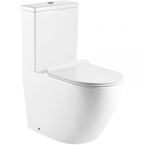 Унитаз моноблок Azario Morano AZ-1001 с бачком и сиденьем Микролифт фаянс напольный