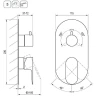 Смеситель для душа Ravak Eleganta EL 068.20BLM.O3 X070297 Черный матовый