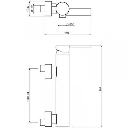 Смеситель для душа Gattoni Color 8025/80C0 Хром