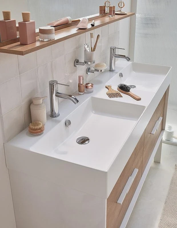 Раковина Jacob Delafon Vivienne 140 EXX112-00 двойная Белая глянцевая