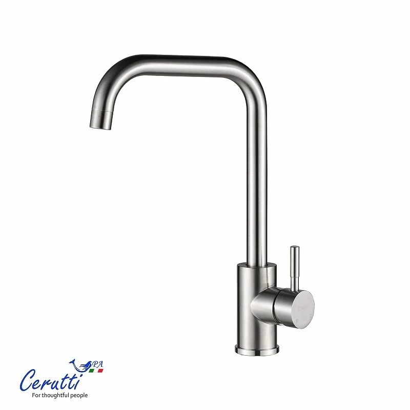 Cмеситель для кухни Ceruttispa Дуилио (Duilio) BN CT10102 12102 цвет Никель матовый