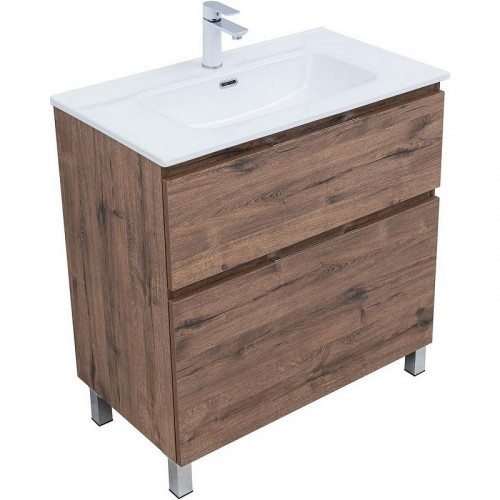 Тумба под раковину Aquanet Алвита New 80 344129 Дуб веллингтон табак