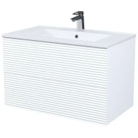 Тумба с раковиной Iddis Bild 80 BIL80W0i95K подвесная Белая матовая