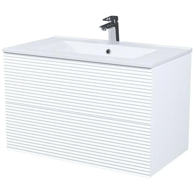 Тумба с раковиной Iddis Bild 80 BIL80W0i95K подвесная Белая матовая