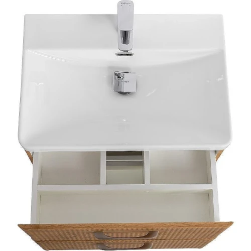 Тумба с раковиной BelBagno Due 60 DUE-600-2C-SO-RN-P+60 BB-8076-3-60 подвесная Rovere Nature