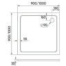 Душевой поддон из искусственного камня Veconi Tezeo 80x80 TZ08-80K-01-19C3 Белый