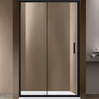 Душевая дверь Vincea Garda 105 VDS-1G105CLB профиль Черный стекло прозрачное