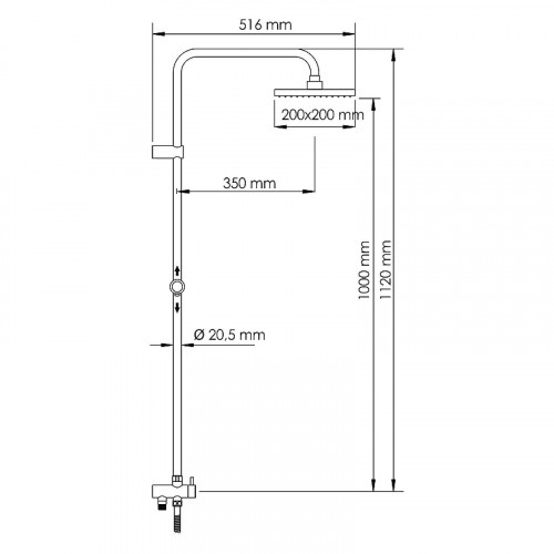 Душевая система WasserKRAFT A1302L.041 цвет Бронза темная