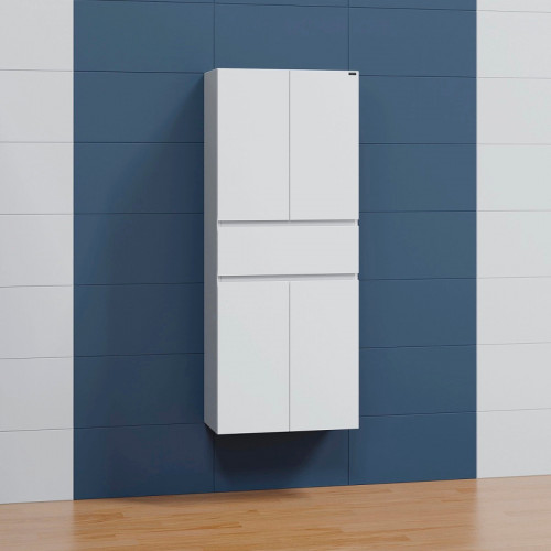 Шкаф пенал СанТа Марс 60 700310 подвесной Белый МДФ / ЛДСП