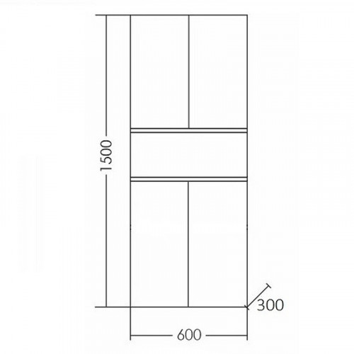 Шкаф пенал СанТа Марс 60 700310 подвесной Белый МДФ / ЛДСП