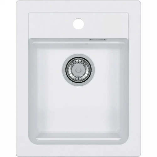 Кухонная мойка Alveus Granital Atrox 10 Arctic G11 400x500 1139079 Белая искусственный камень (литьевой мрамор) встраиваемая сверху, встраиваемая снизу