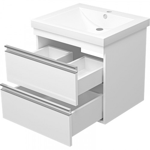 Тумба с раковиной Misty Ингрид 60 УТ000015040 подвесная Белая