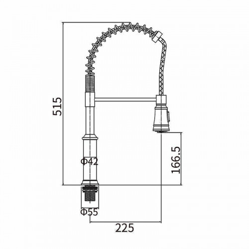 Смеситель для кухни Fashun A56008 цвет Сатин