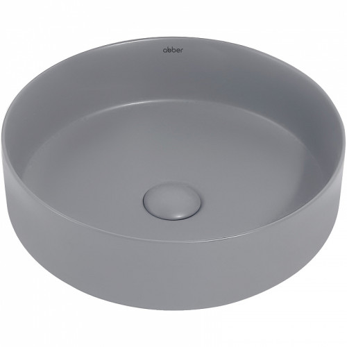 Раковина-чаша Abber Bequem 40 AC2109MG Серая матовая фаянс накладная