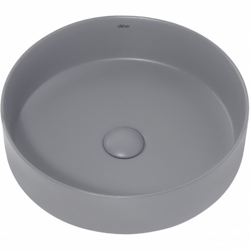 Раковина-чаша Abber Bequem 40 AC2109MG Серая матовая фаянс накладная