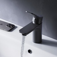 Смеситель для раковины AM.PM X-Joy F85A02122 Черный матовый латунь однорычажный
