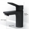 Смеситель для раковины AM.PM X-Joy F85A02122 Черный матовый латунь