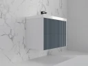 Тумба под раковину Style Line Стокгольм 80 ЛС-00002314 подвесная Графит софт МДФ / ЛДСП