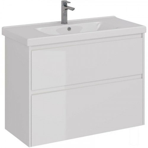 Тумба под раковину Lemark Combi 100 LM03C100T подвесная Белый глянец МДФ / ЛДСП