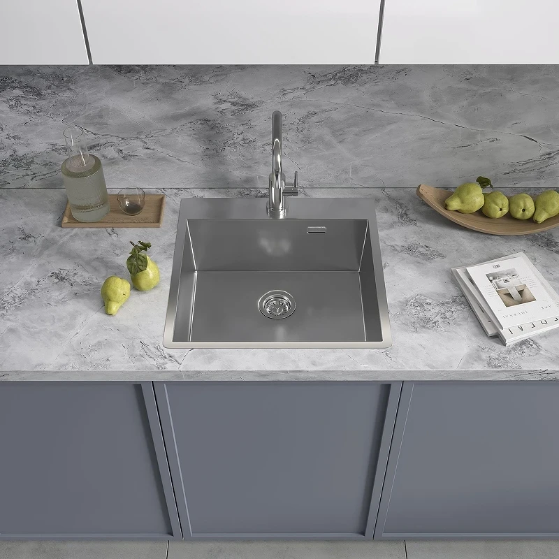 Кухонная мойка Reflexion Iseo 50 RX2250SS цвет Полированная сталь со смесителем Gappo G4099 Нержавеющая сталь